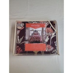 NIB Opal House Purple Floral 2 Pc Duvet Cover Set, Twin/XL Twin Bed‎ Sham